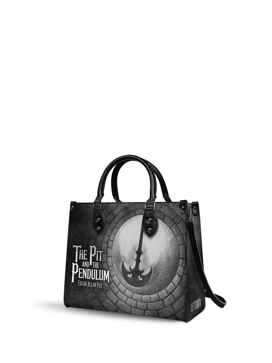 "The Pit And The Pendulum" - Black Interior - Leather Handbag