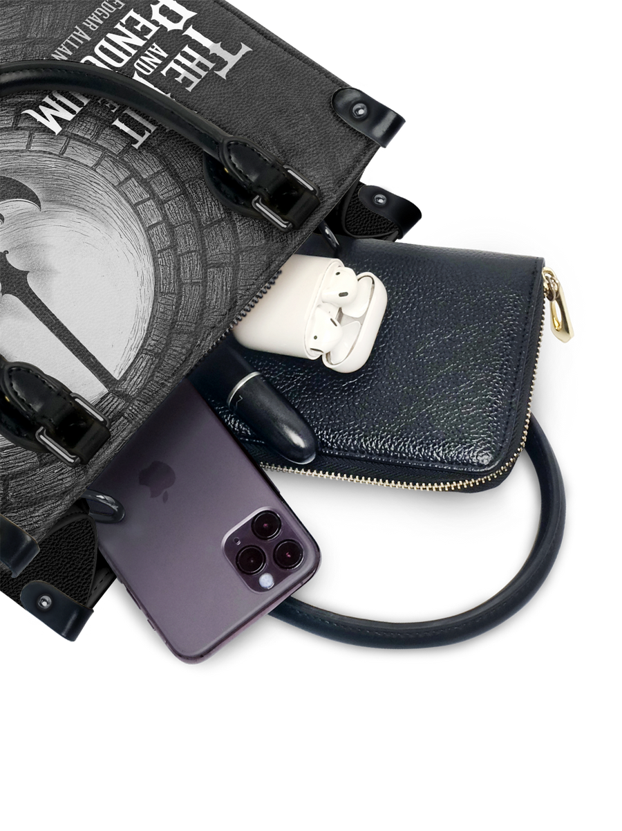 "The Pit And The Pendulum" - Black Interior - Small Leather Handbag