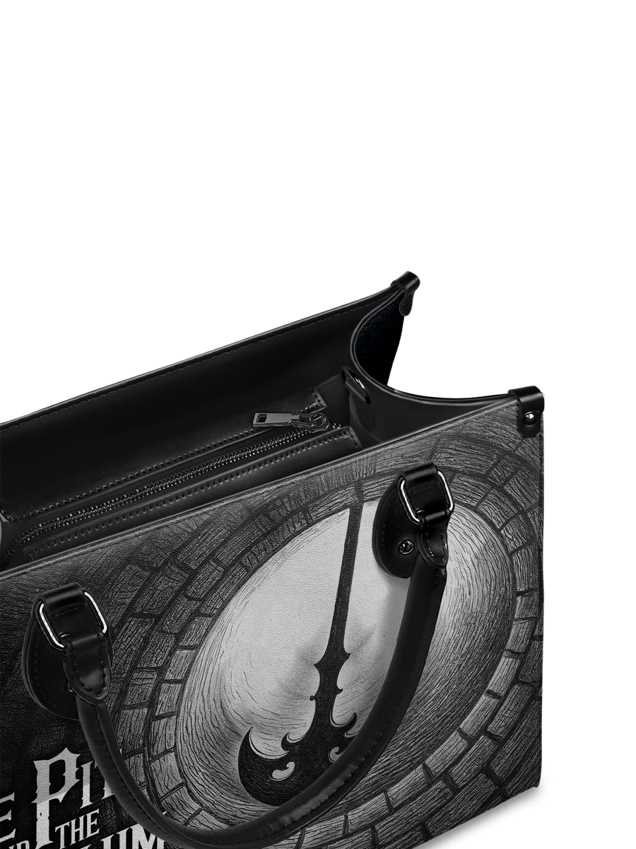 "The Pit And The Pendulum" - Black Interior - Leather Handbag