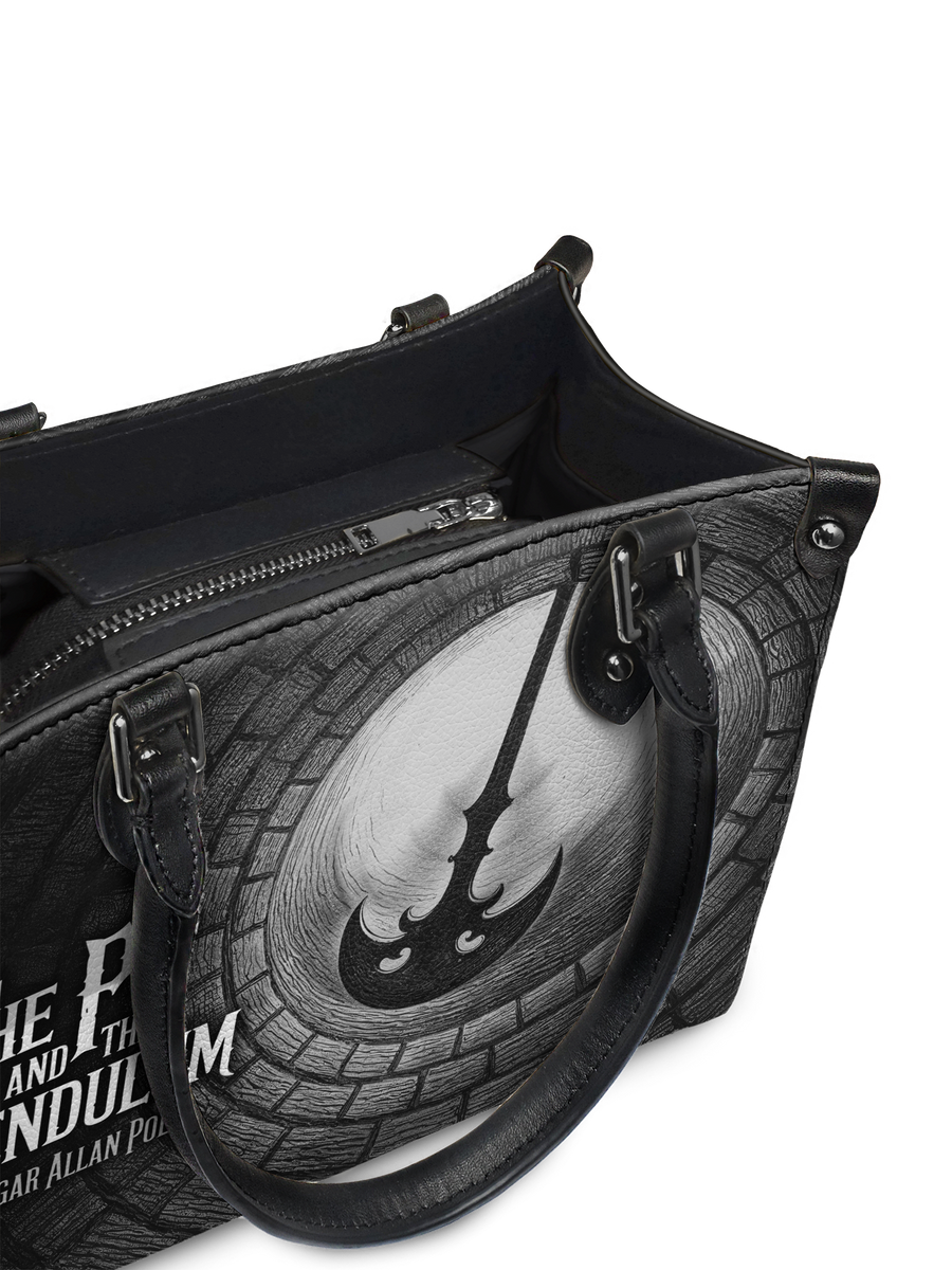 "The Pit And The Pendulum" - Black Interior - Small Leather Handbag