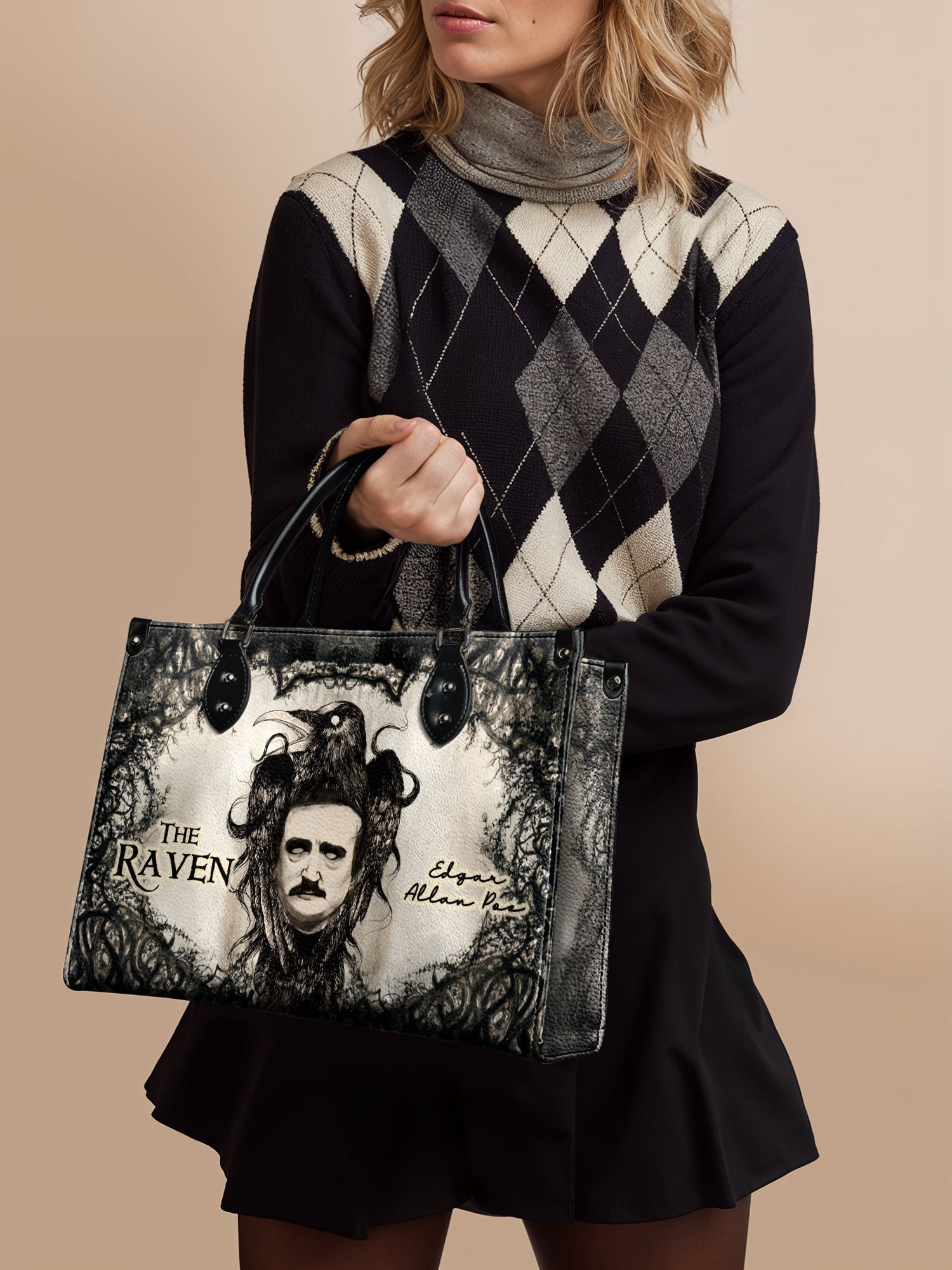 "The Raven" - Black Interior - Leather Handbag