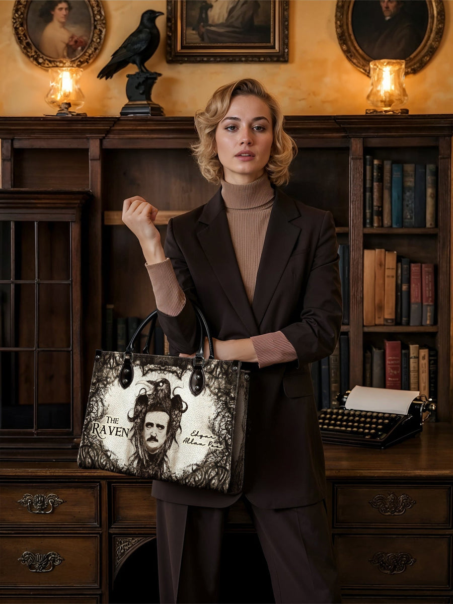 "The Raven" - Black Interior - Leather Handbag