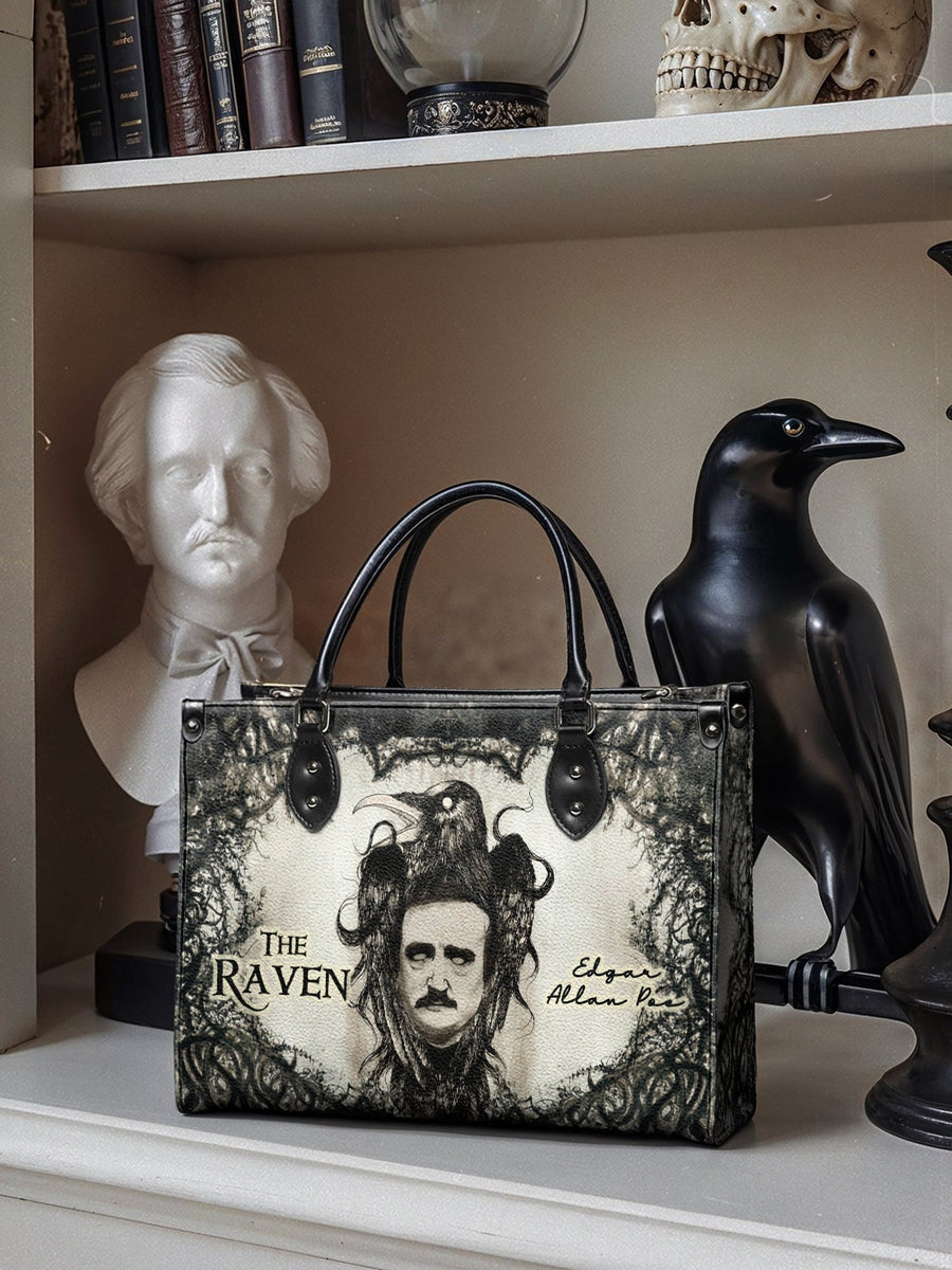 "The Raven" - Black Interior - Leather Handbag
