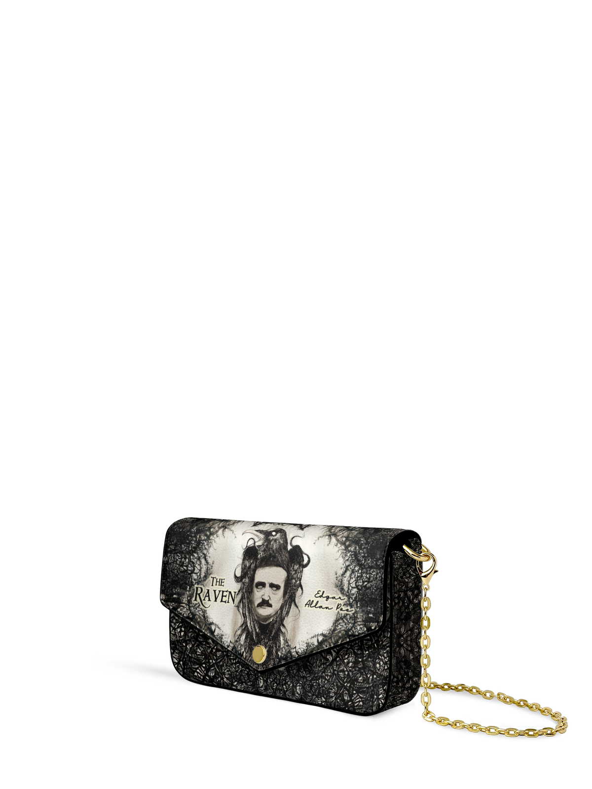 "The Raven" Envelope Chain Crossbody Bag