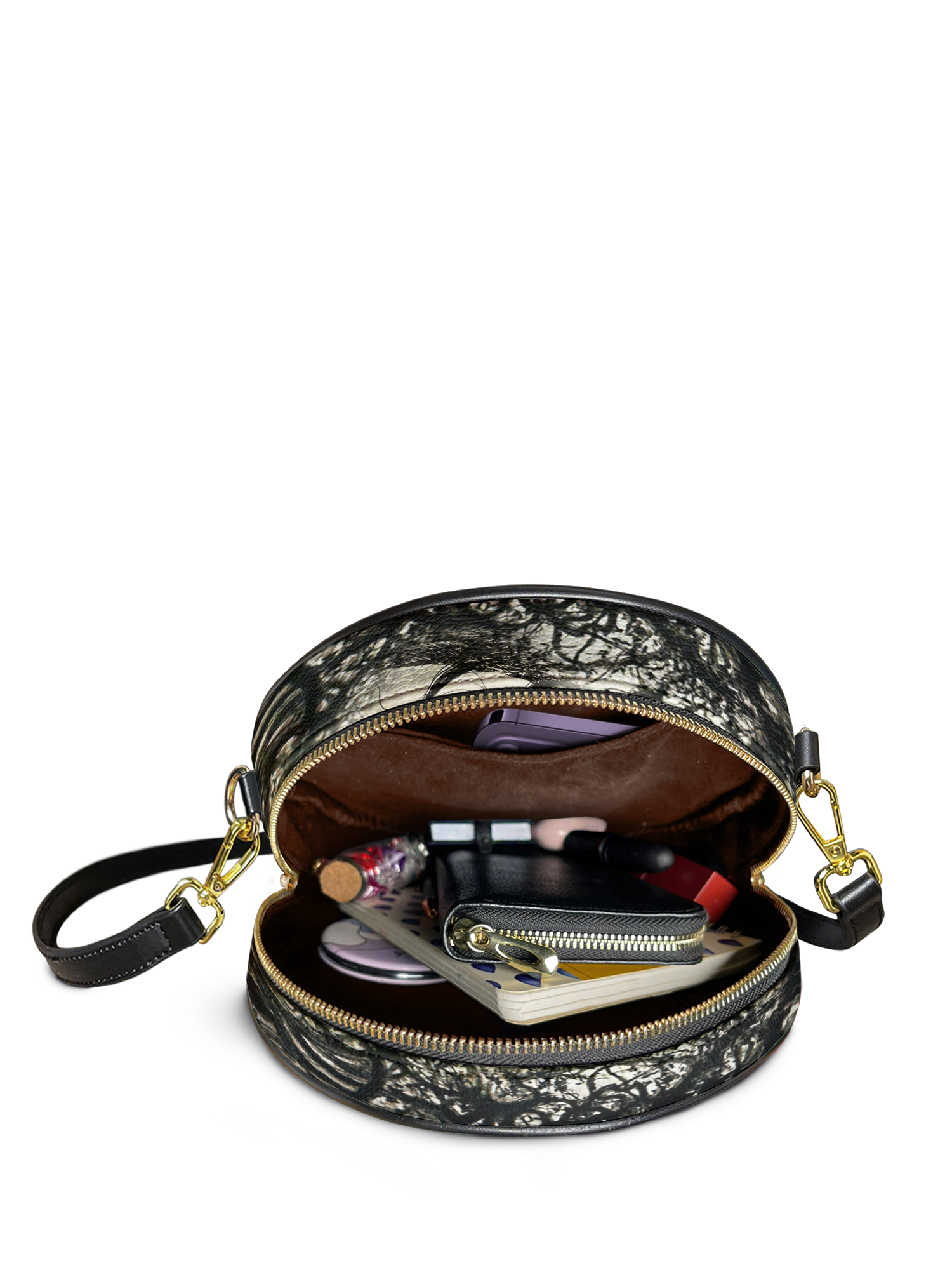 "The Raven" Circle Crossbody Bag