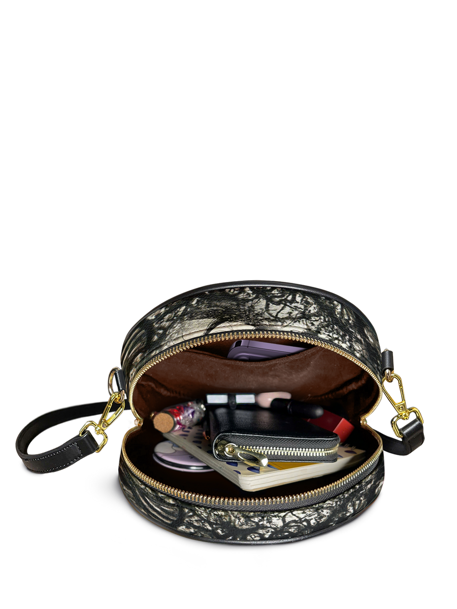 "The Raven" Circle Crossbody Bag