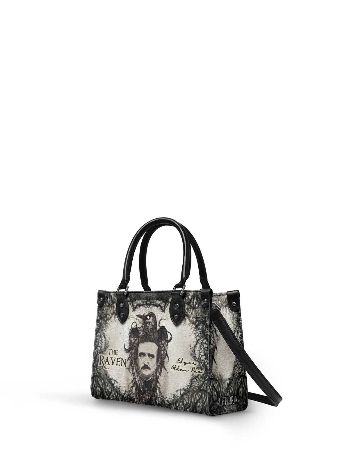 "The Raven" - Black Interior - Small Leather Handbag