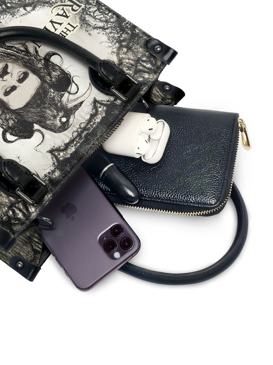 "The Raven" - Black Interior - Small Leather Handbag