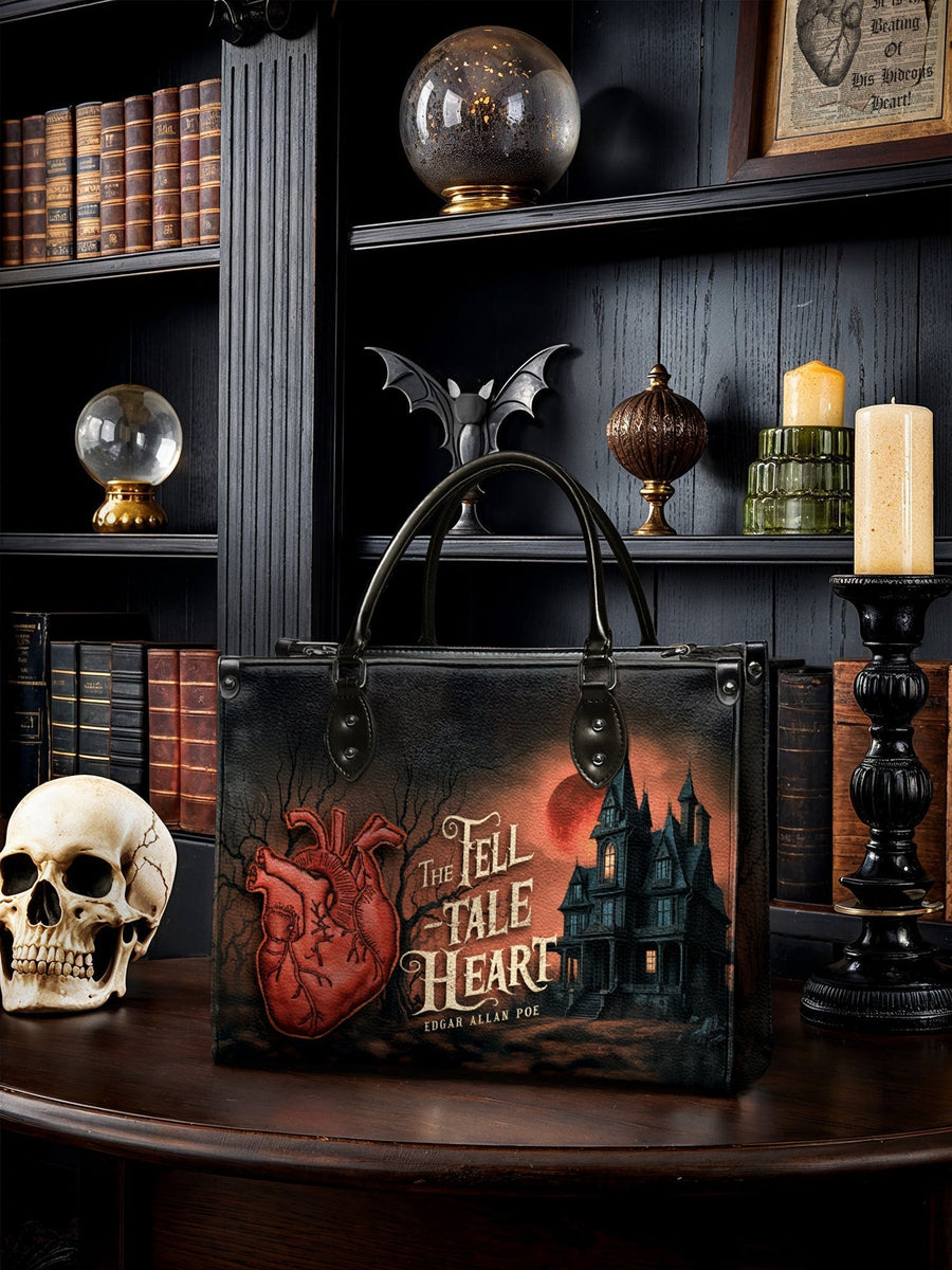 "The Tell-Tale Heart" - Black Interior - Leather Handbag