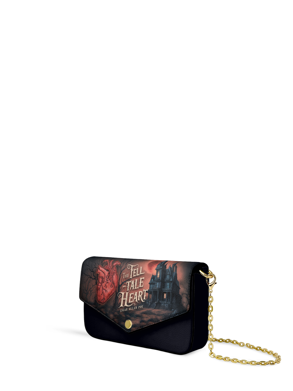 "The Tell-Tale Heart" Envelope Chain Crossbody Bag