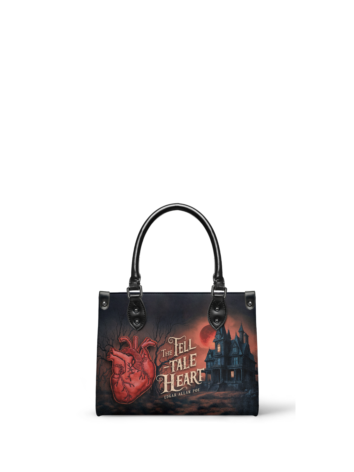 "The Tell-Tale Heart" - Black Interior - Small Leather Handbag