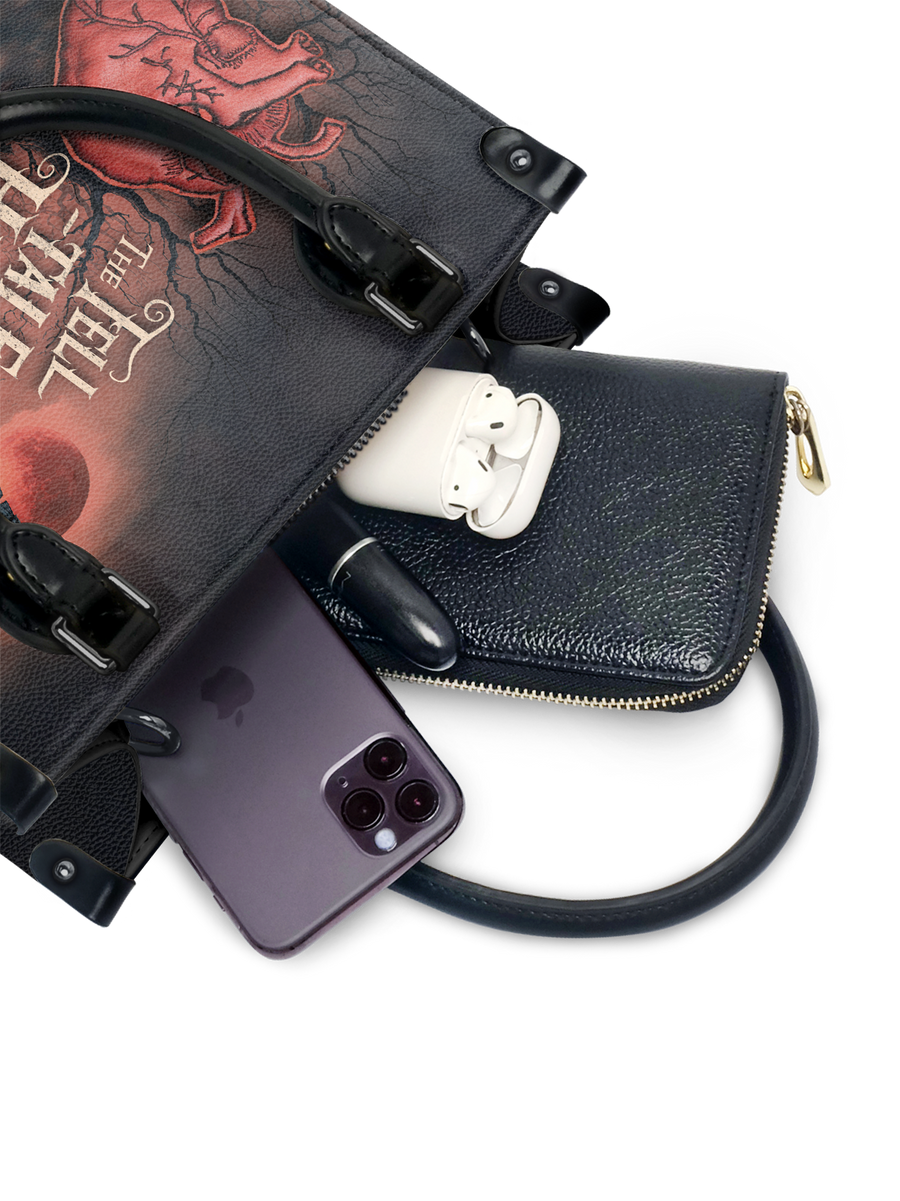 "The Tell-Tale Heart" - Black Interior - Small Leather Handbag