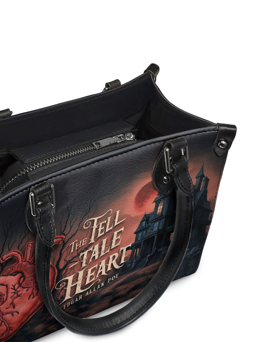 "The Tell-Tale Heart" - Black Interior - Small Leather Handbag