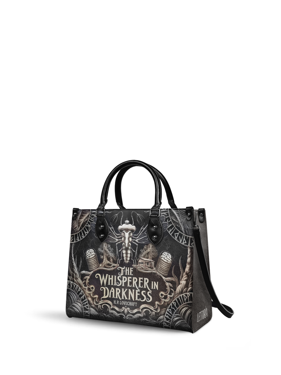 "The Whisperer In Darkness" - Black Interior - Leather Handbag