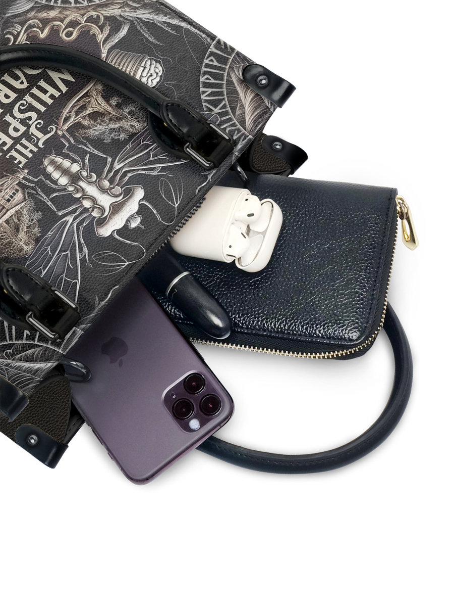 "The Whisperer In Darkness" - Black Interior - Small Leather Handbag