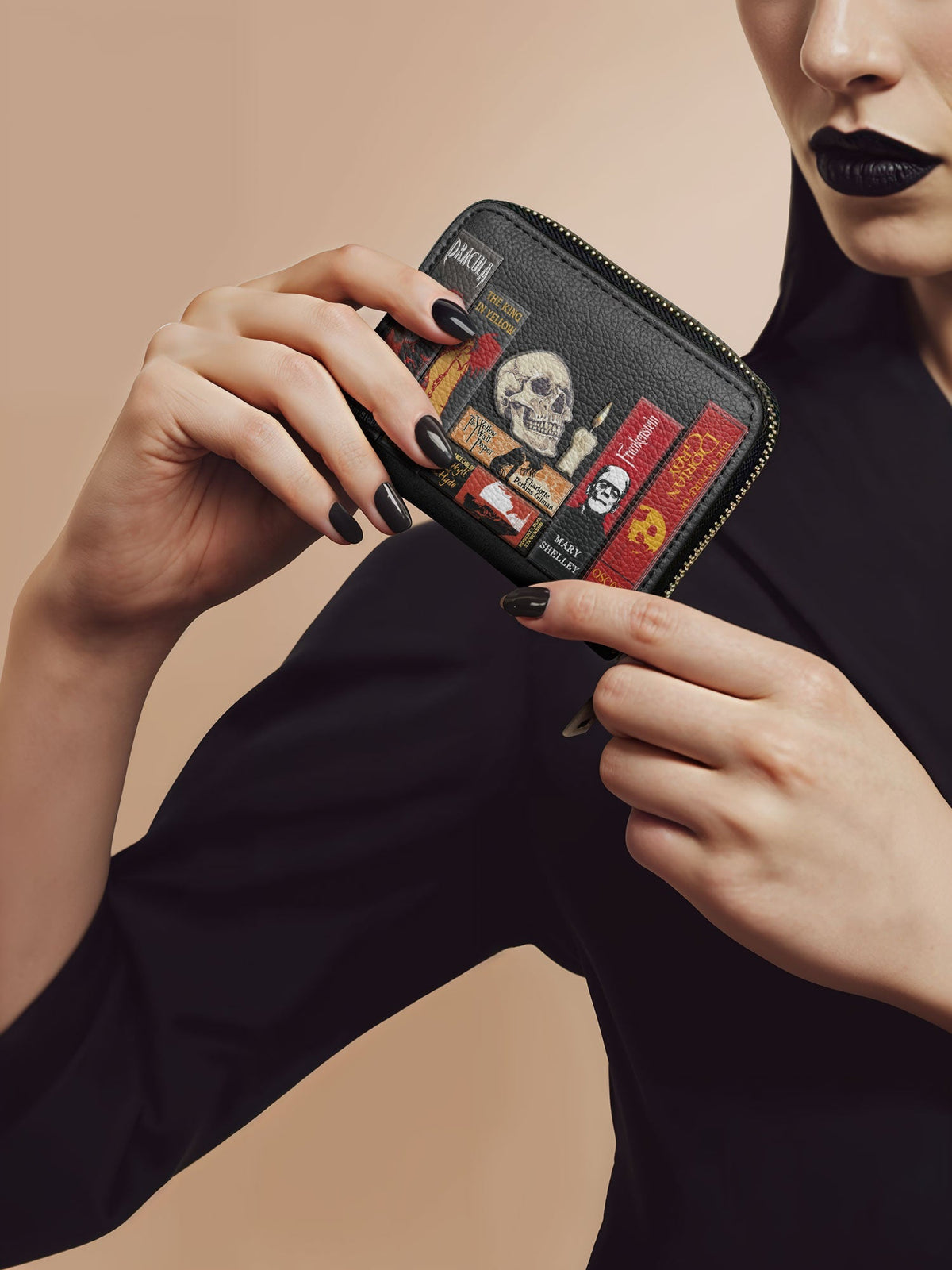 "The Codex of Gothic Tales" Deadlight Black Mini Wallet