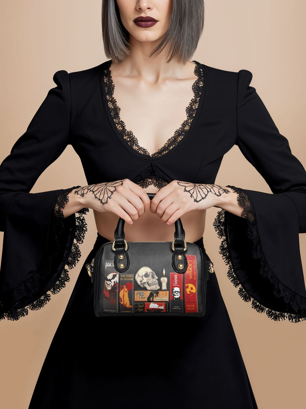 "The Codex of Gothic Tales" Deadlight Black Mini Satchel