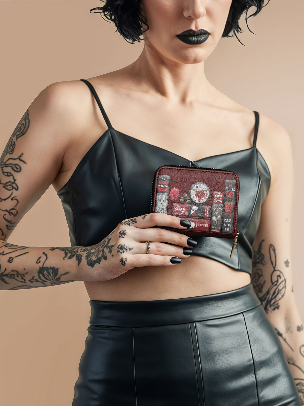 "The Crimson Codex" Mini Wallet