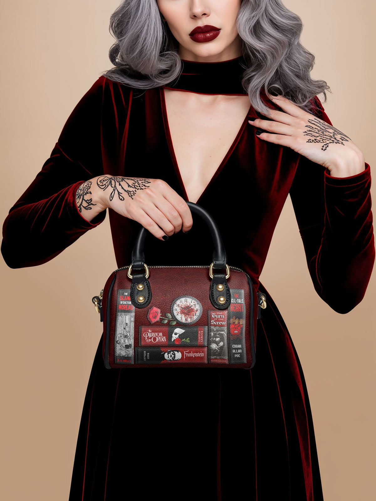 "The Crimson Codex" Mini Satchel
