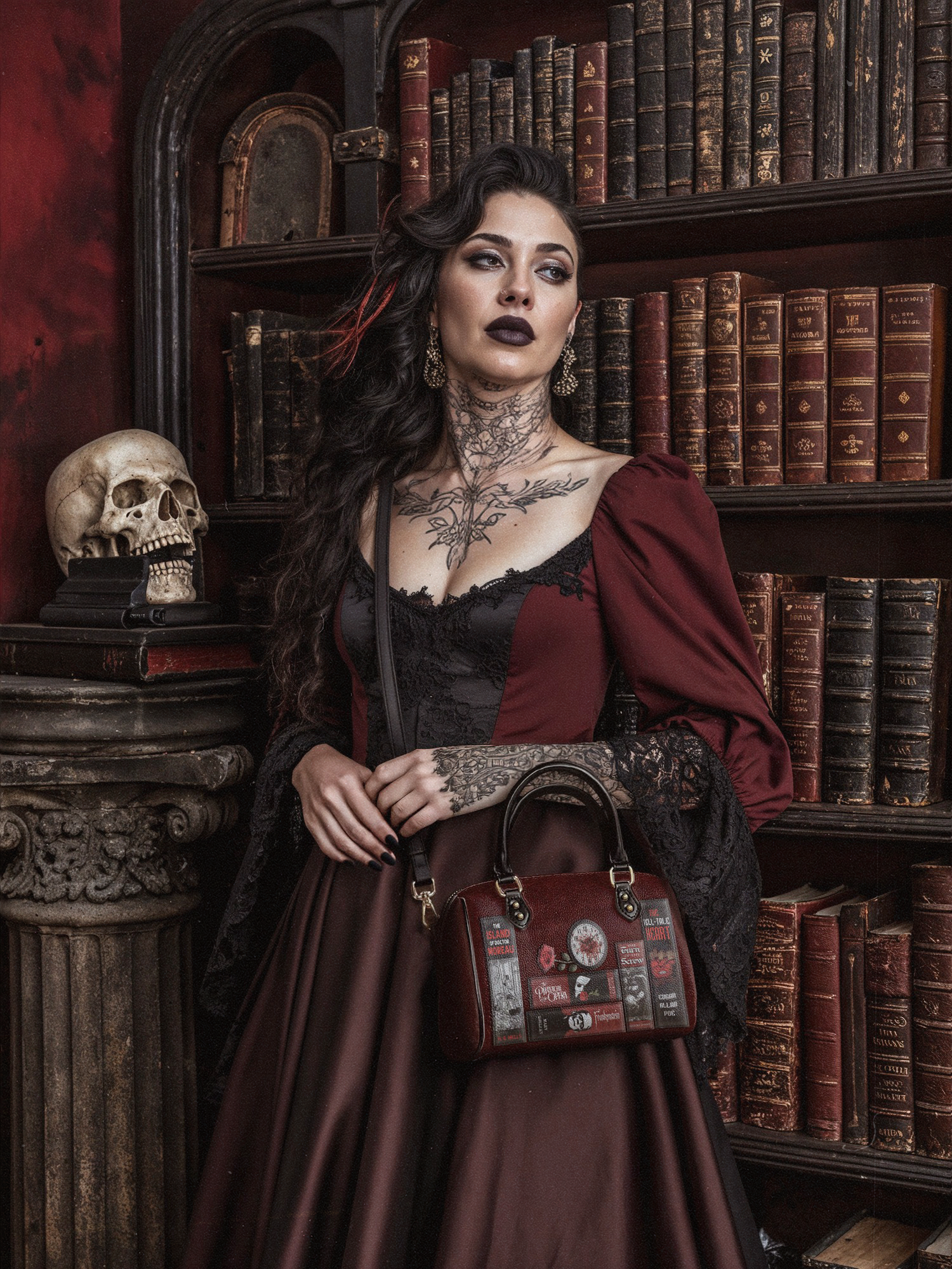 "The Crimson Codex" Mini Satchel