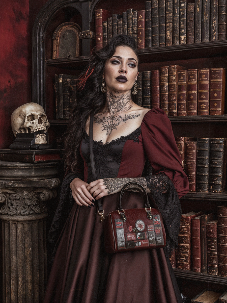 "The Crimson Codex" Mini Satchel