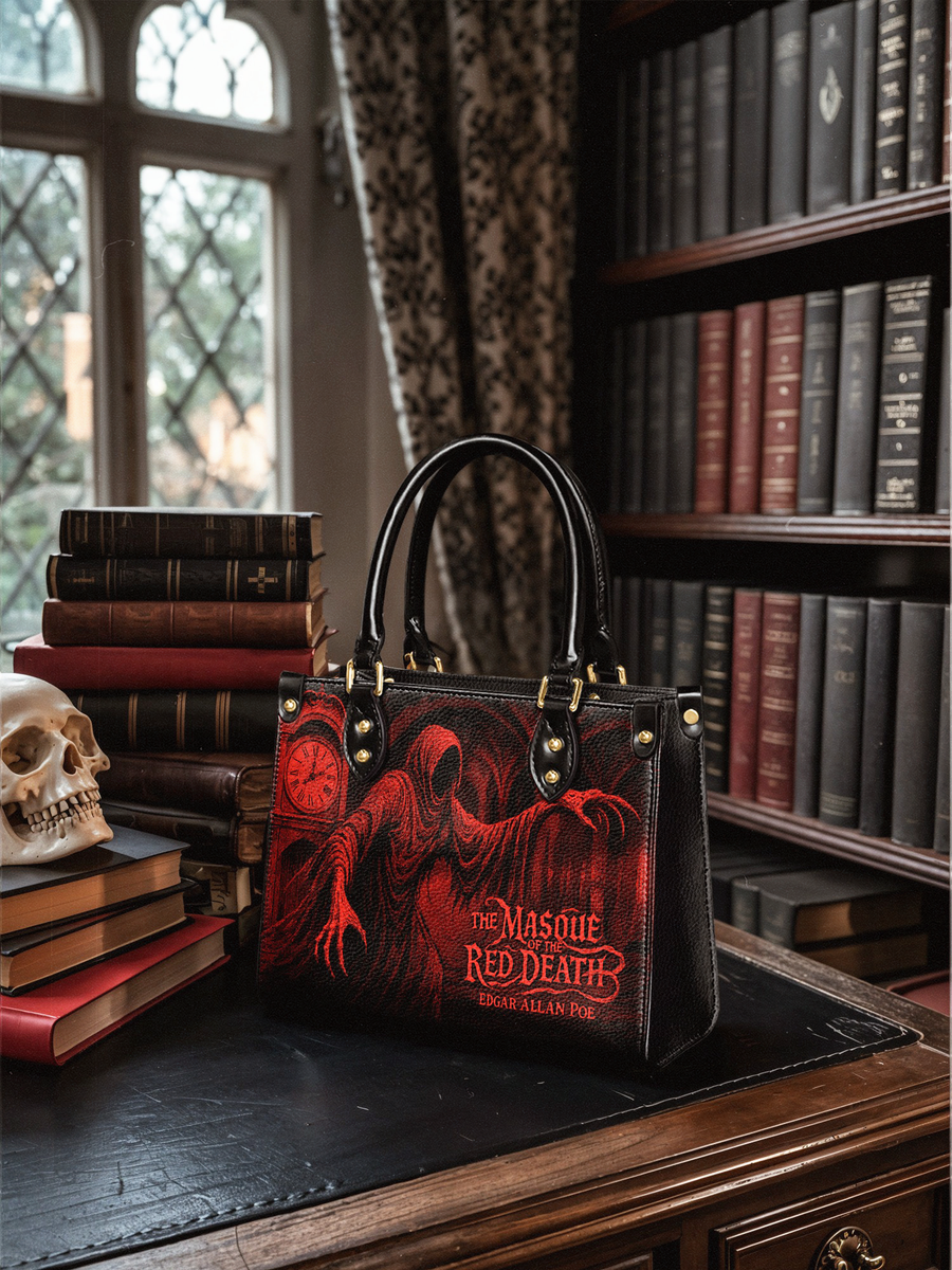 "The Masque Of The Red Death" Small Leather Handbag