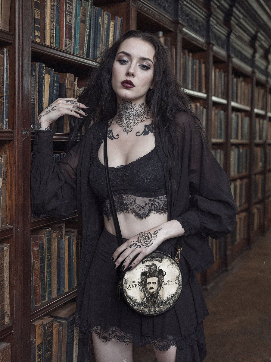 "The Raven" Circle Crossbody Bag