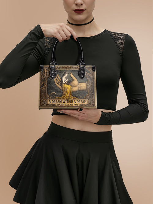"A Dream Within A Dream" - Black Interior - Small Leather Handbag