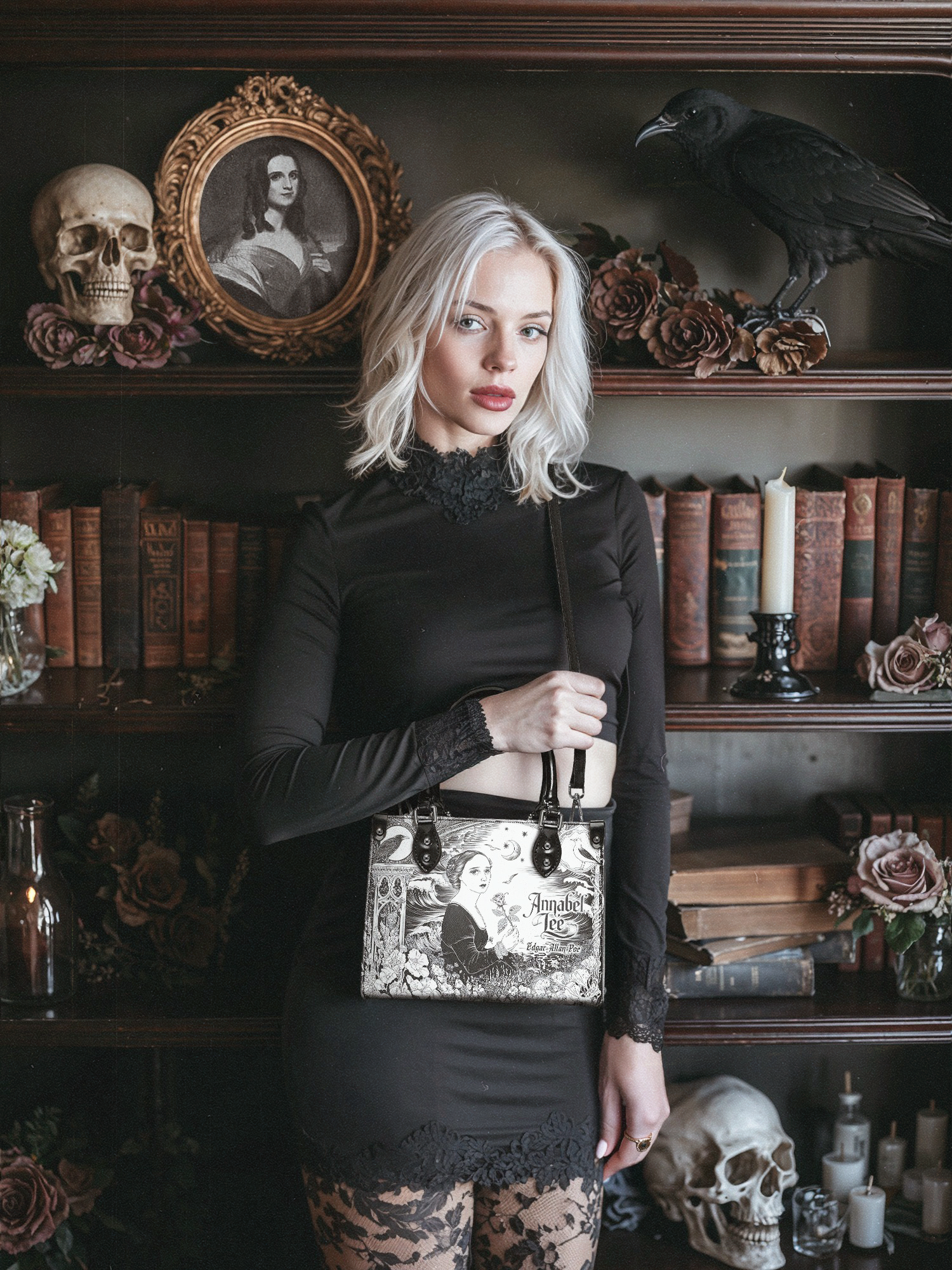 "Annabel Lee" - Black Interior - Small Leather Handbag