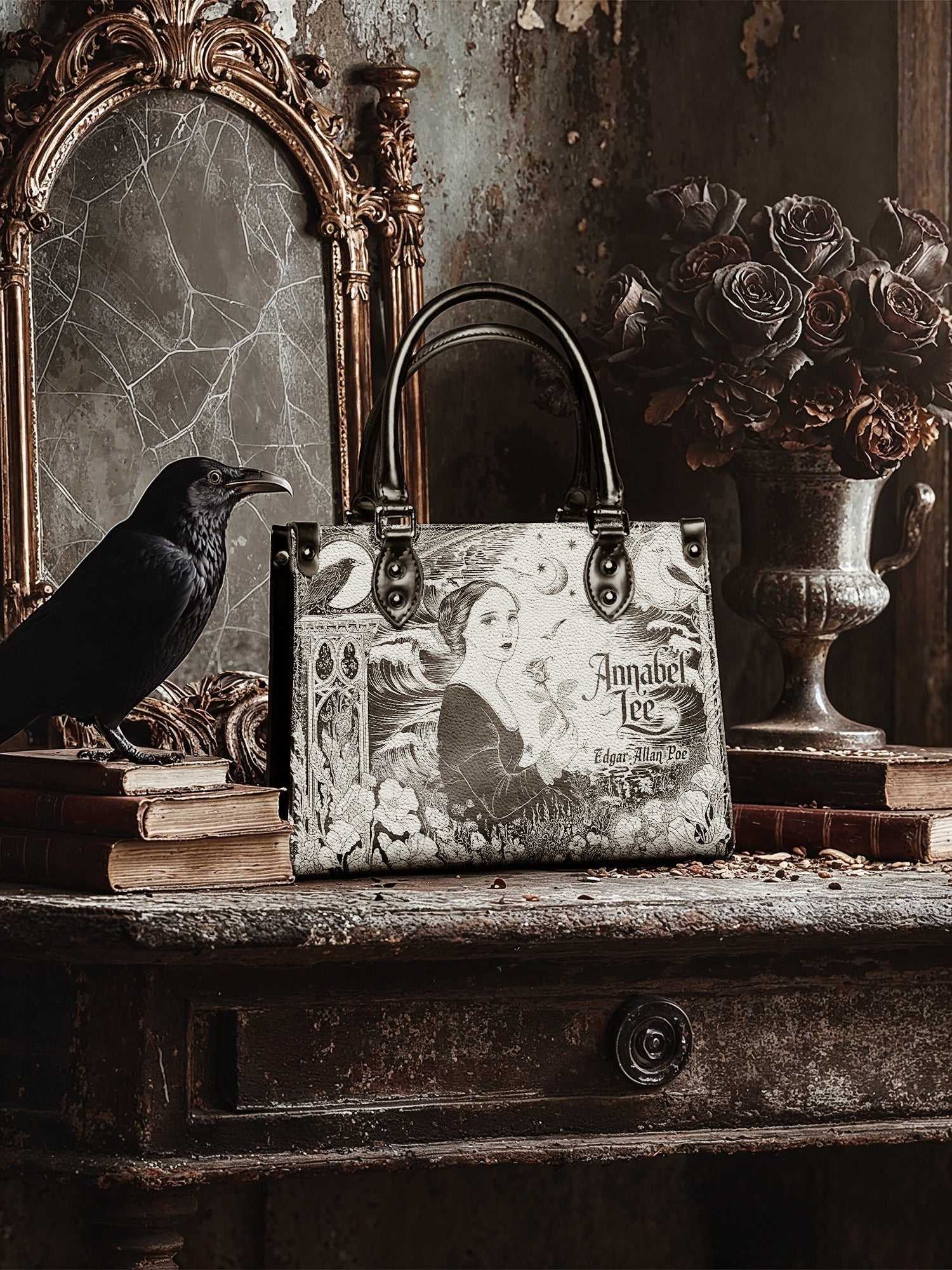 "Annabel Lee" - Black Interior - Small Leather Handbag