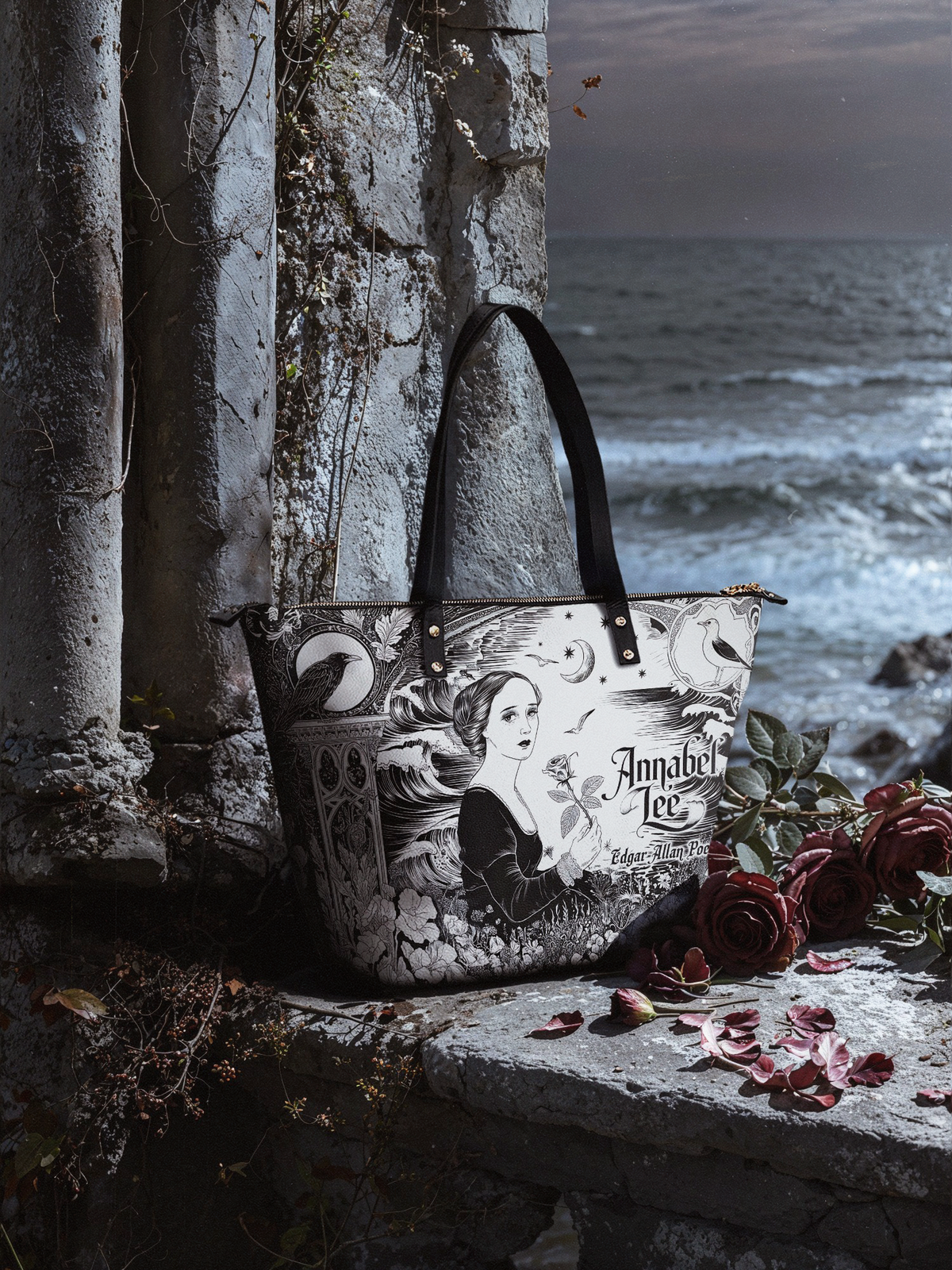 "Annabel Lee" Leather Tote Bag