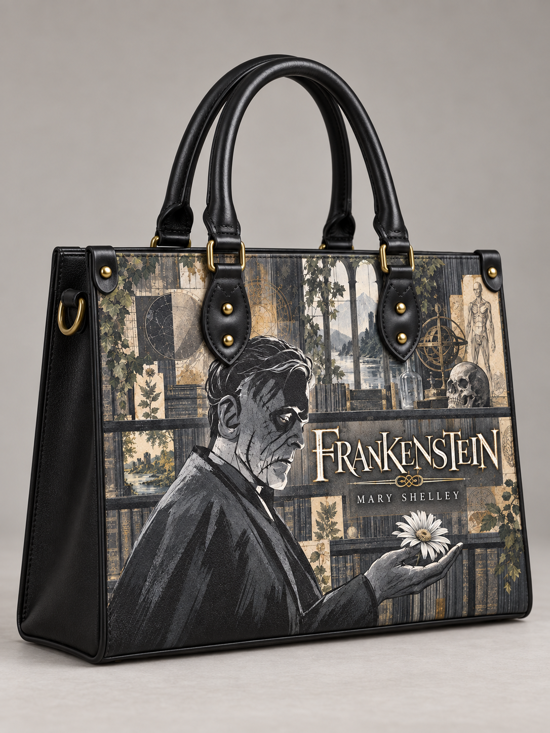 "Frankenstein" Ashes of Hope Leather Handbag