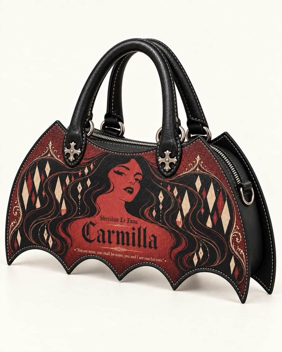 "Carmilla" Crimson Bride Bat Wing Handbag