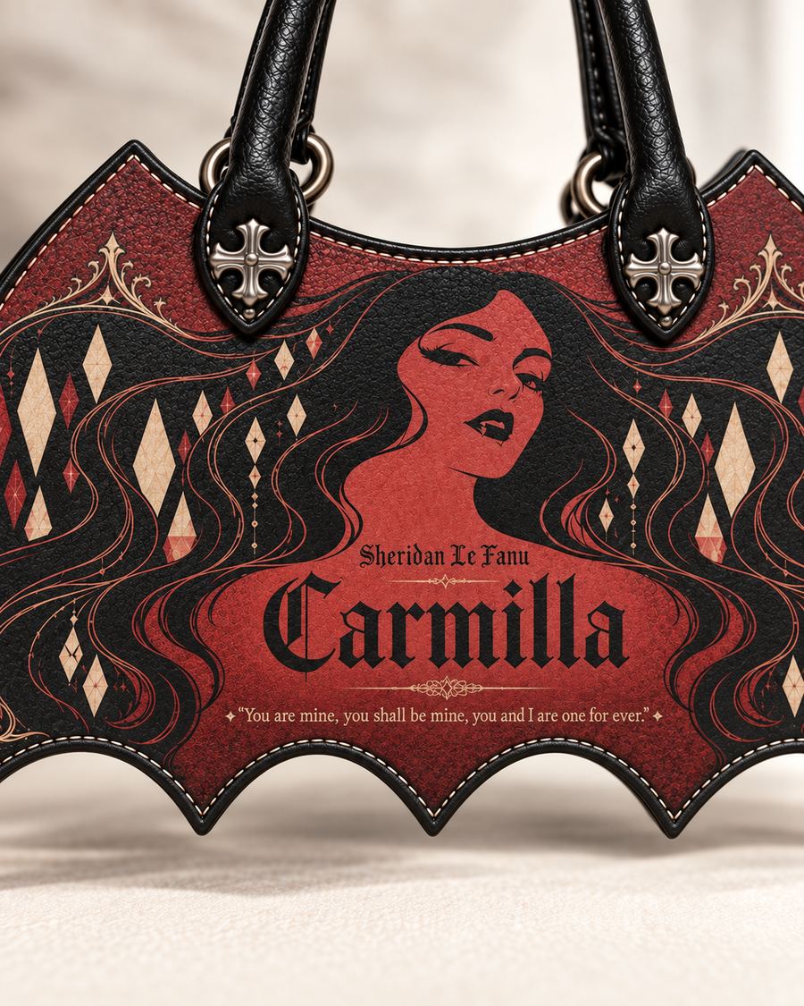 "Carmilla" Crimson Bride Bat Wing Handbag