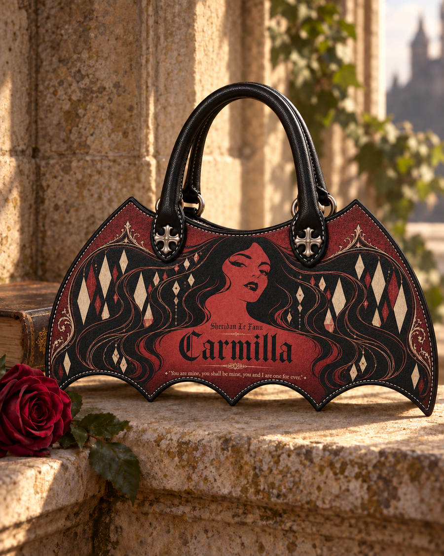 "Carmilla" Crimson Bride Bat Wing Handbag