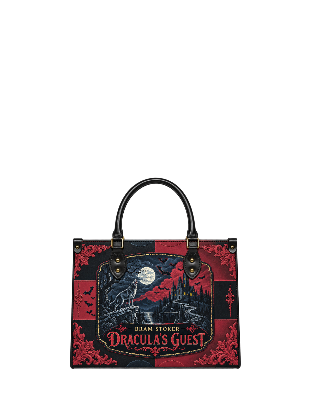"Dracula's Guest" - Black Interior - Leather Handbag