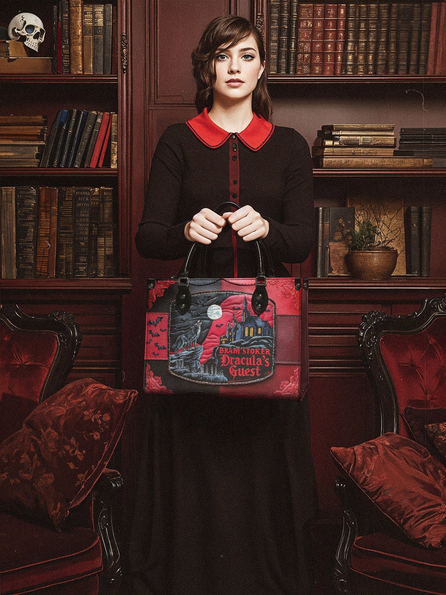 "Dracula's Guest" - Black Interior - Leather Handbag