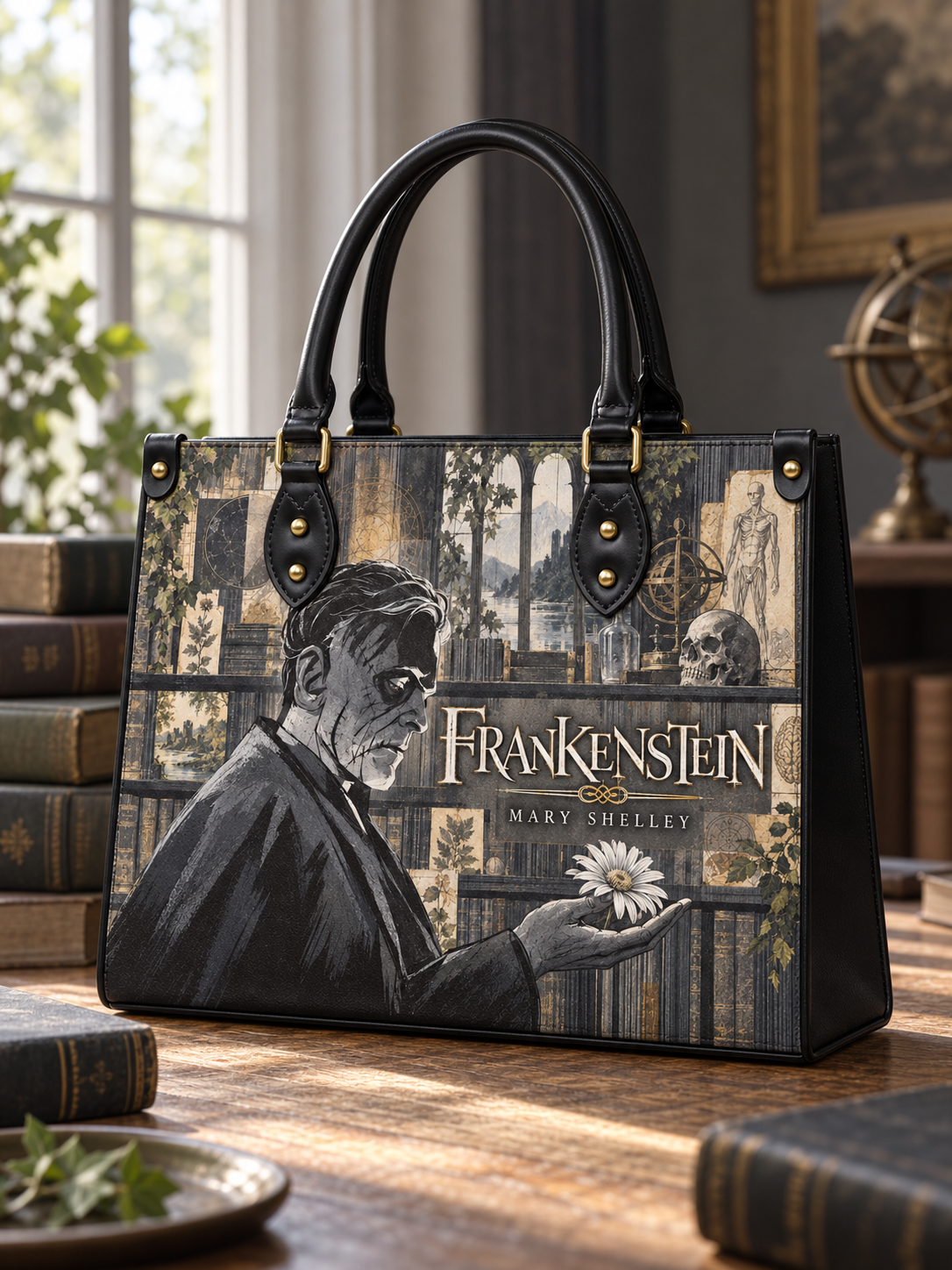 "Frankenstein" Ashes of Hope Leather Handbag