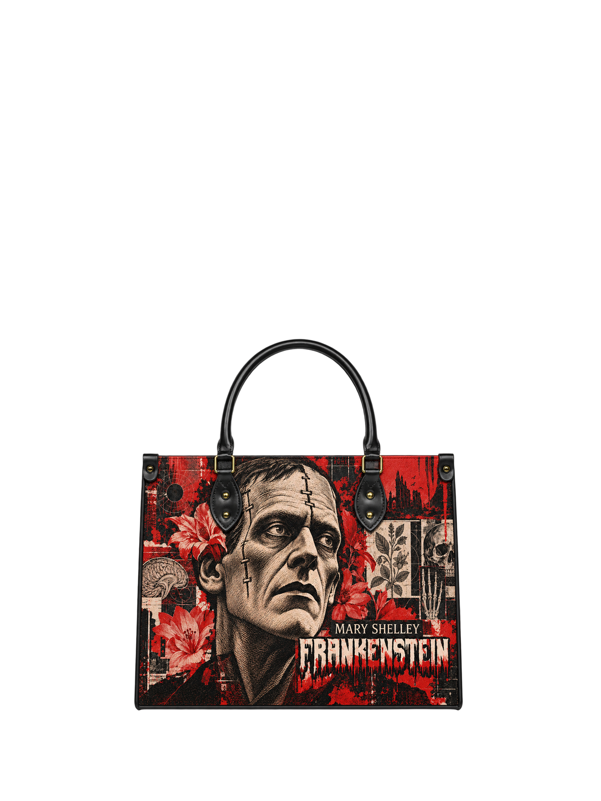 "Frankenstein" Heart Surge Leather Handbag