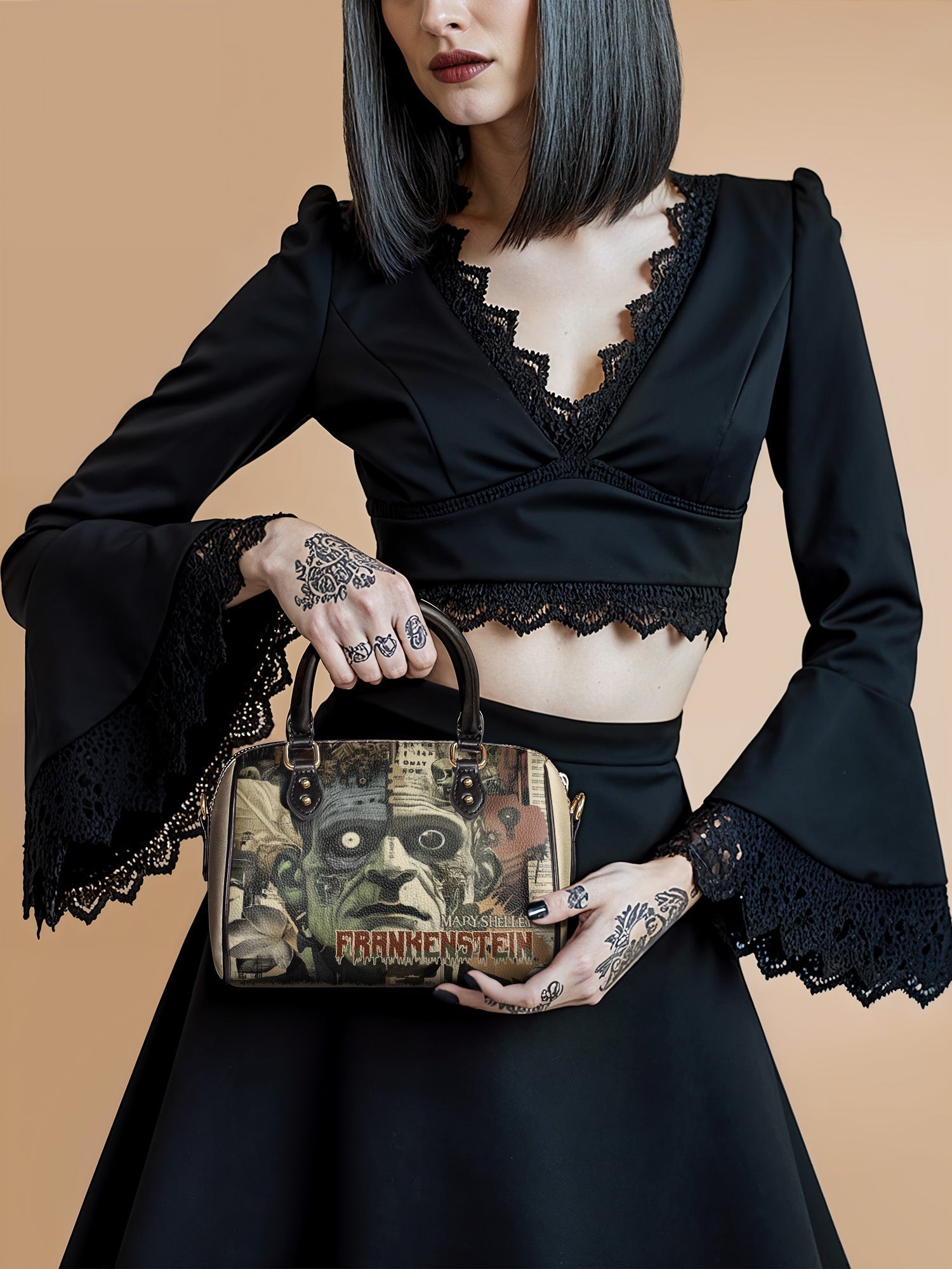 "Frankenstein" Old Parchment Mini Satchel