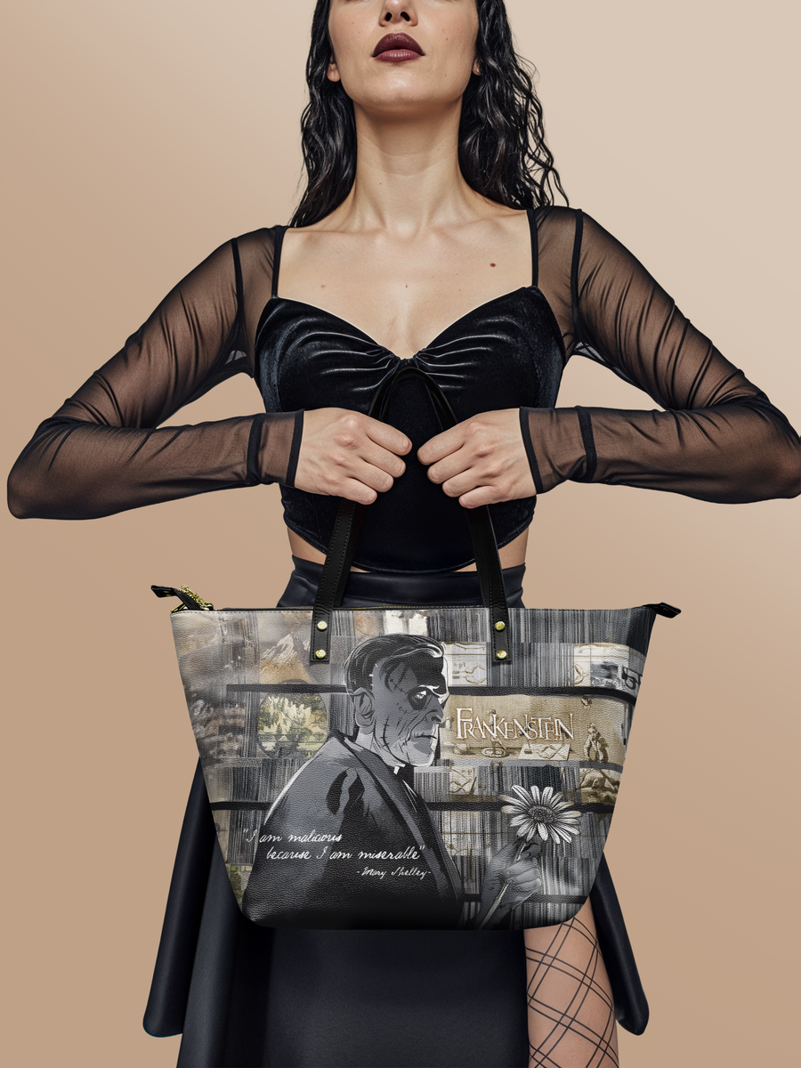"Frankenstein" Ashes of Hope Leather Tote Bag