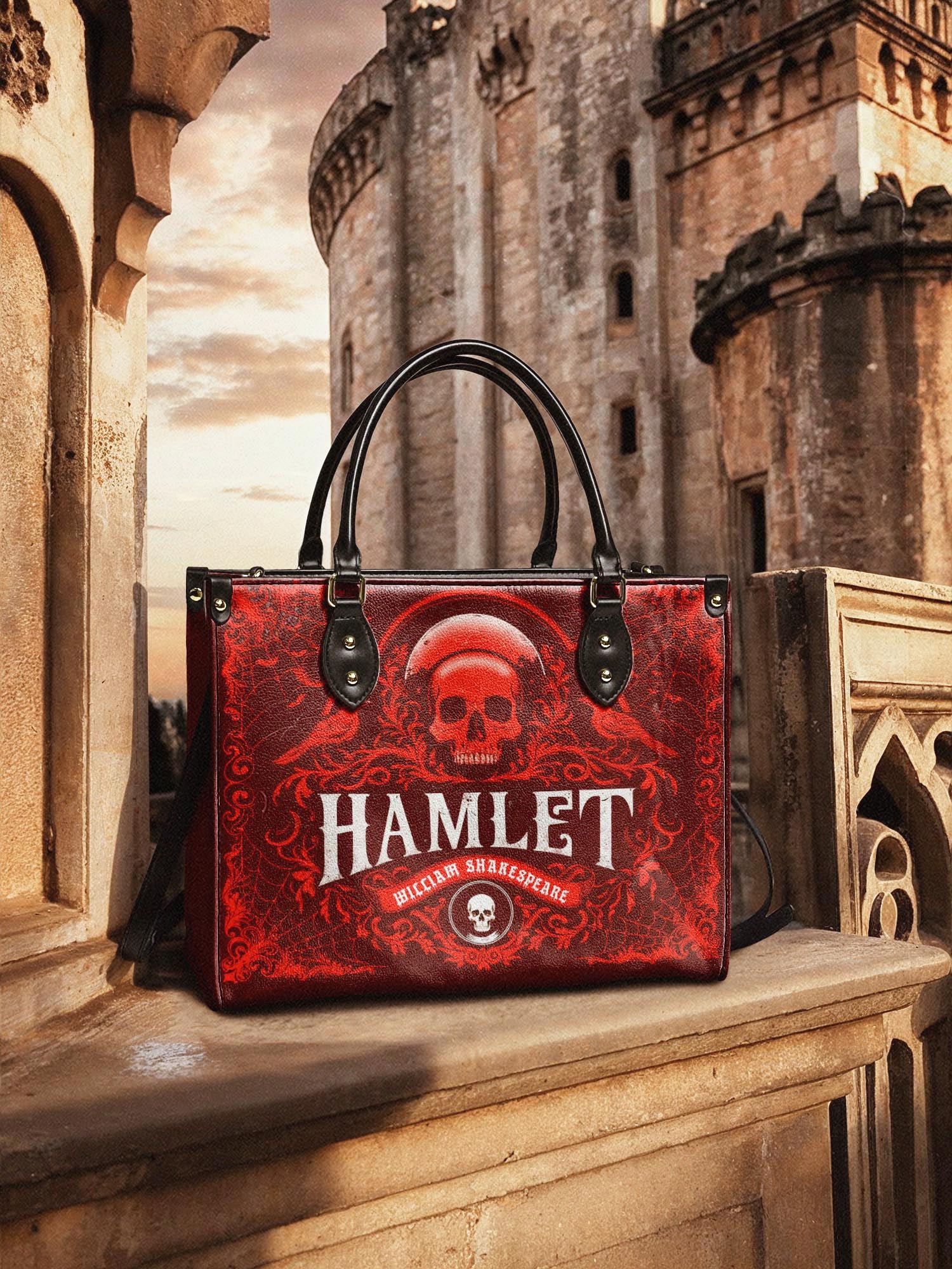 "Hamlet" The Red Room Leather Handbag