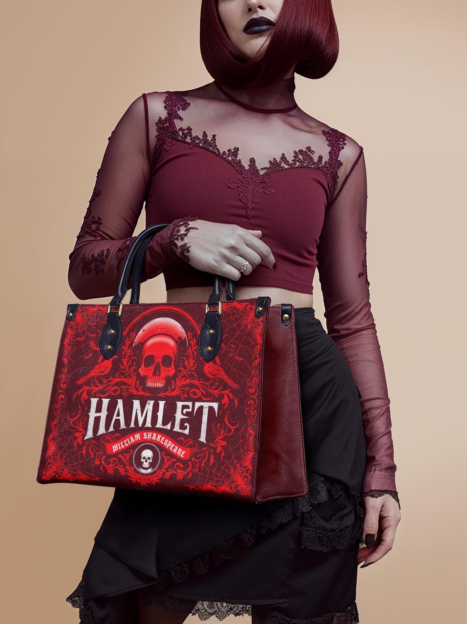 "Hamlet" The Red Room Leather Handbag