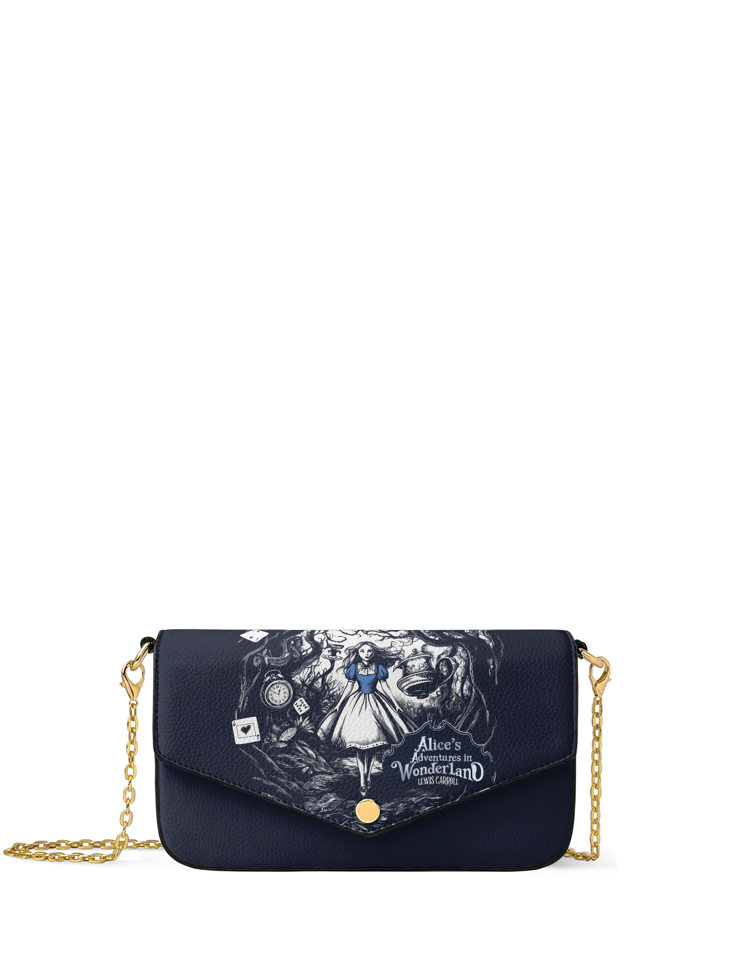 "Down The Rabbit Hole" Envelope Chain Crossbody Bag