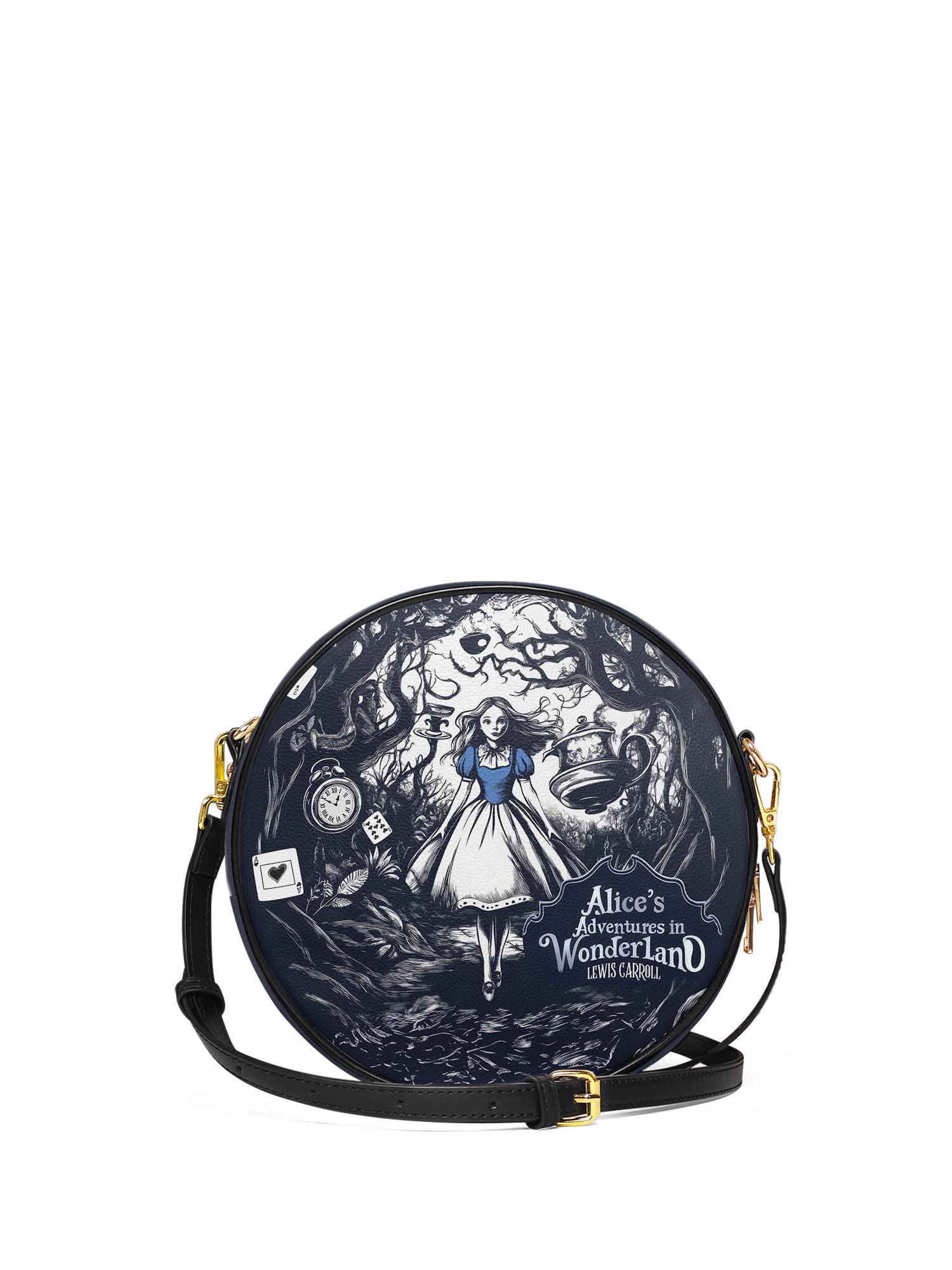 "Down The Rabbit Hole" Circle Crossbody Bag