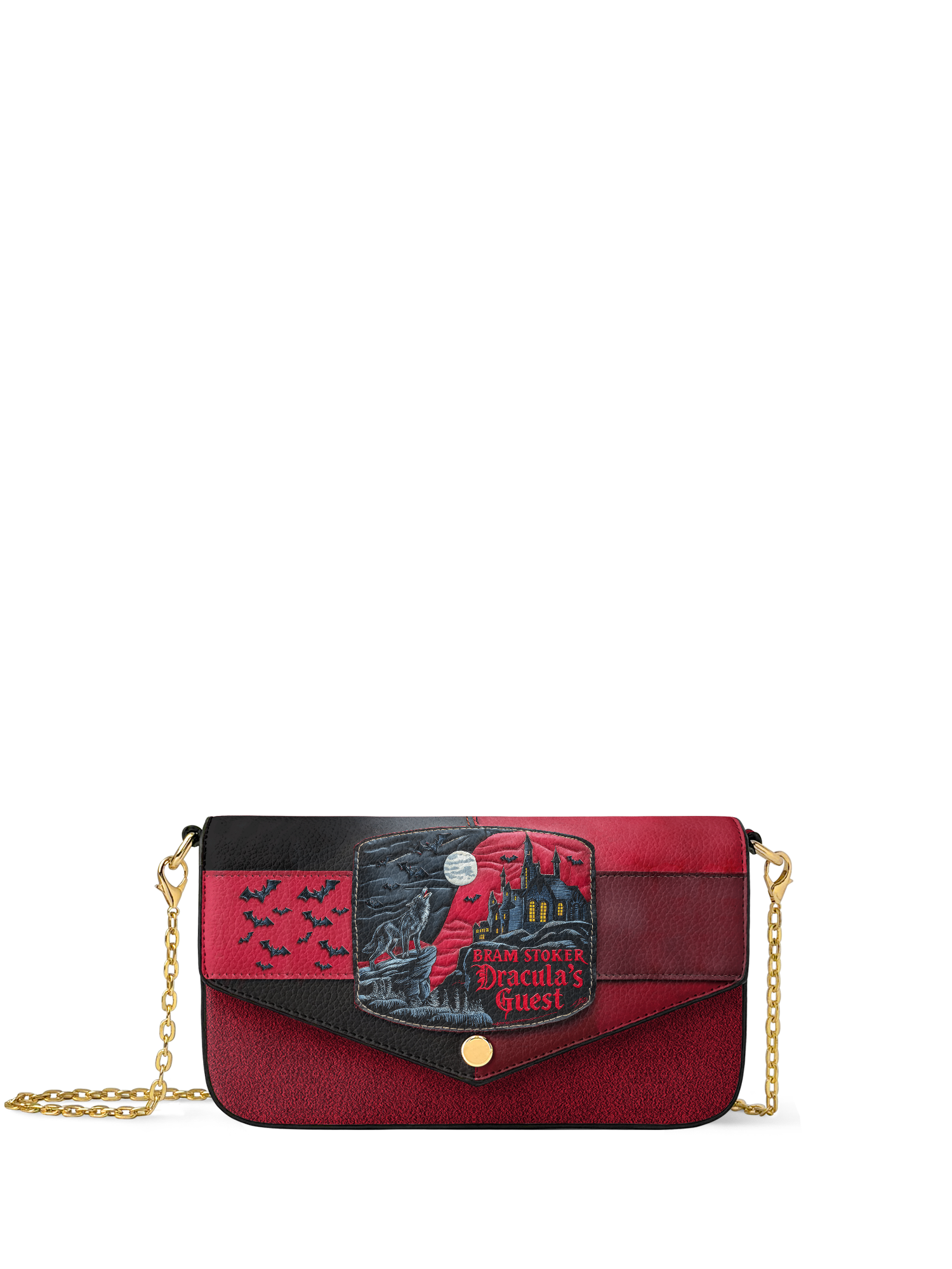 "Dracula's Guest" Envelope Chain Crossbody Bag