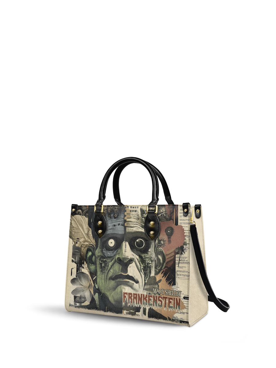 "Frankenstein" Old Parchment Leather Handbag