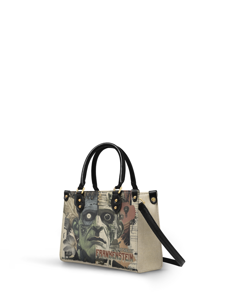 "Frankenstein" Old Parchment Small Leather Handbag