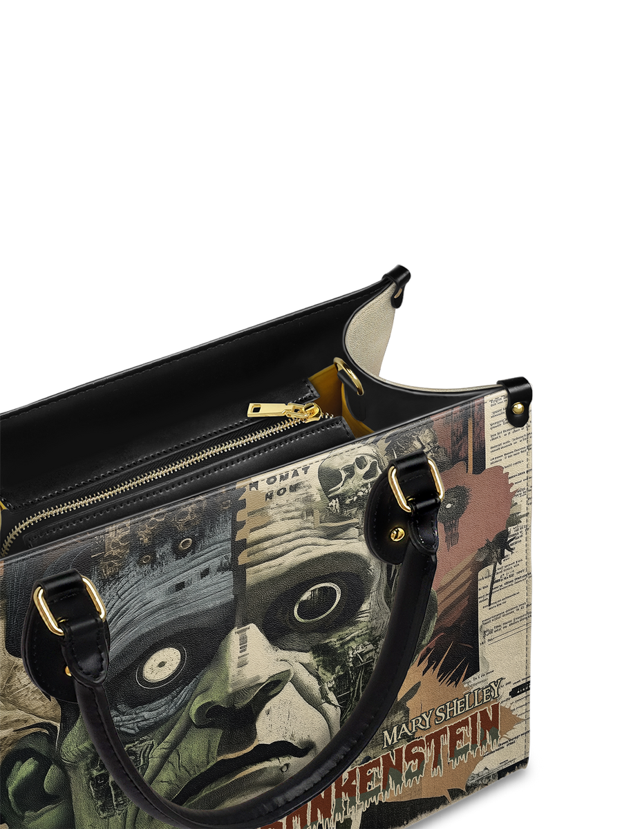 "Frankenstein" Old Parchment Leather Handbag