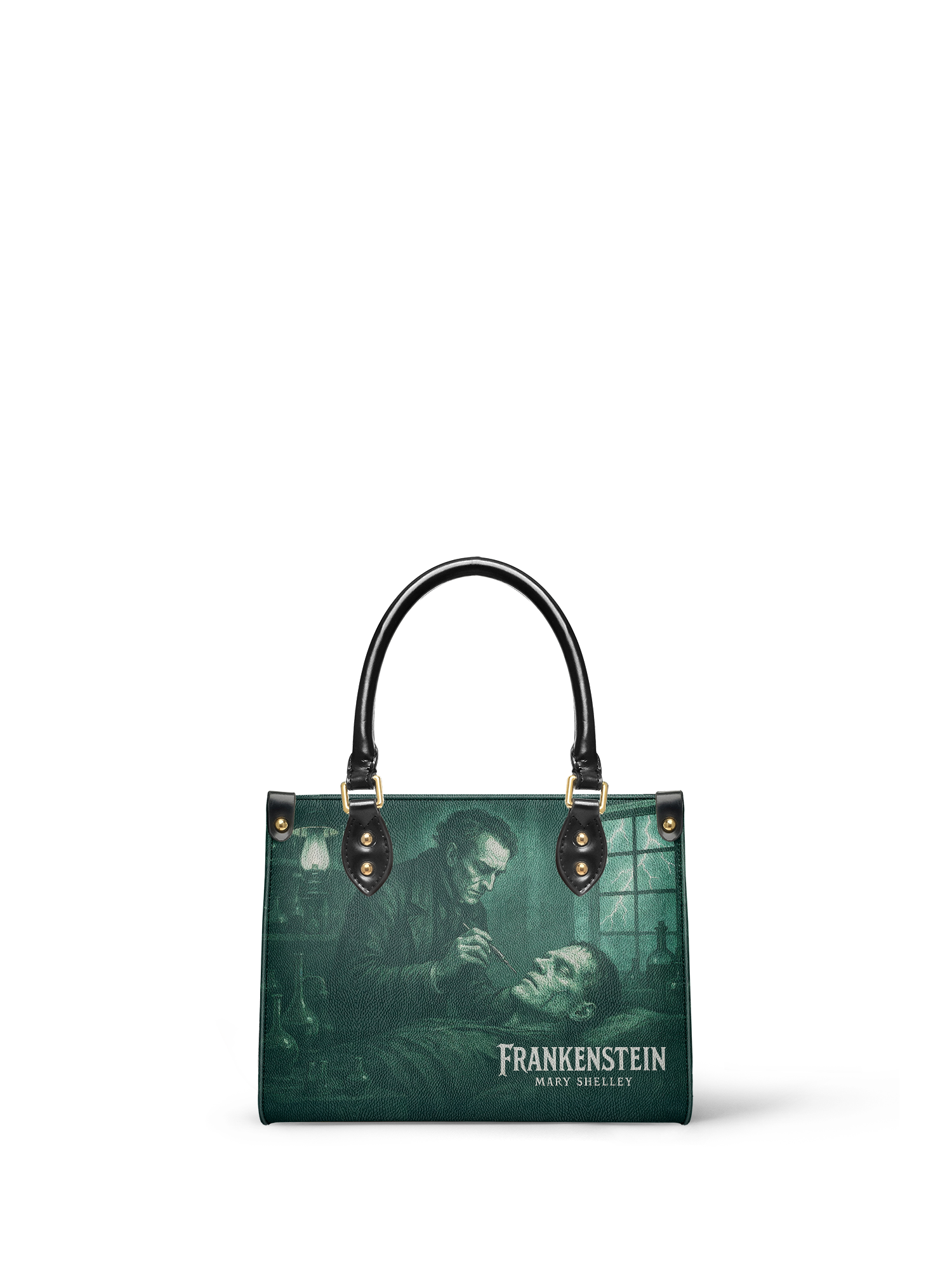 "Frankenstein" Mortuary Moss Small Leather Handbag